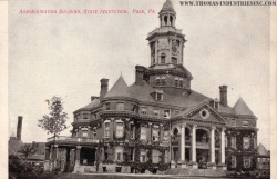 Historic black-and-white photo of administrative building of Polk State School and Hospital.