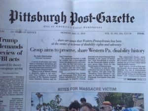 Picture of front page of post gazette featuring story about Consortium linked to this post.