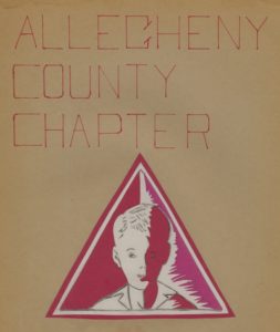 A boy in red and white inside a triangle