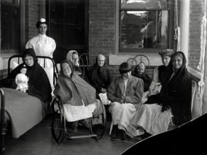 Nurses and residents at Polk State Center