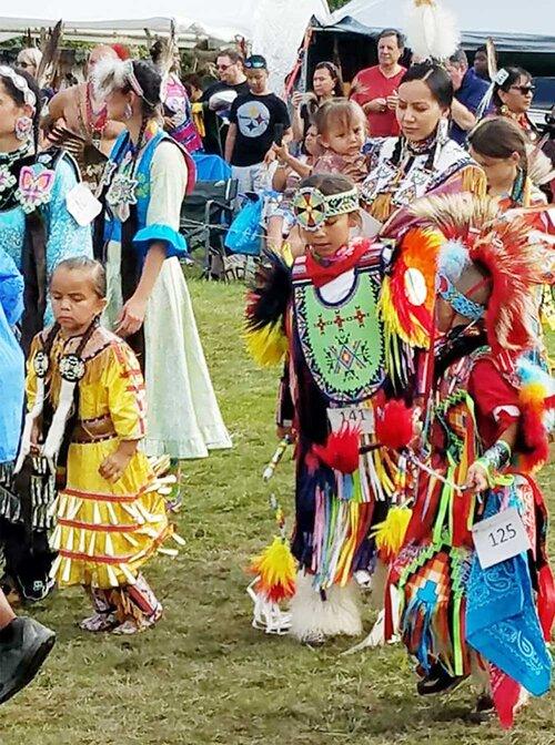Native Americans at a gathering