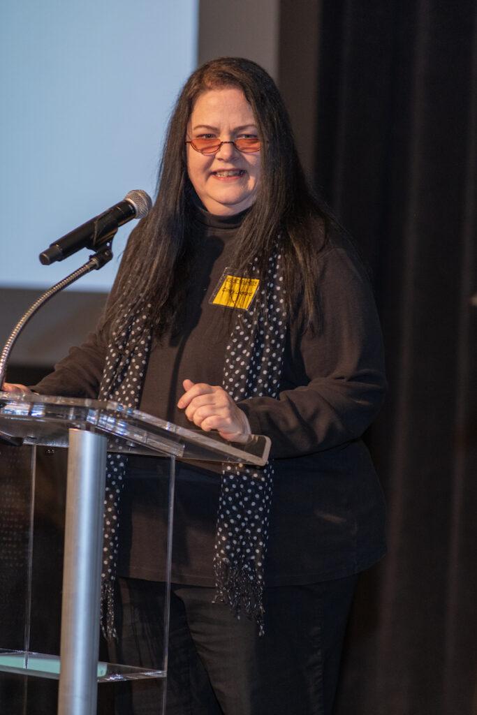 Cindy Leonard giving opening remarks.