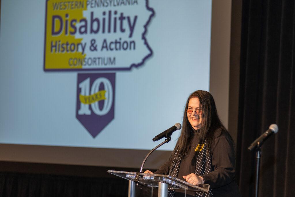 Cindy Leonard giving opening remarks.