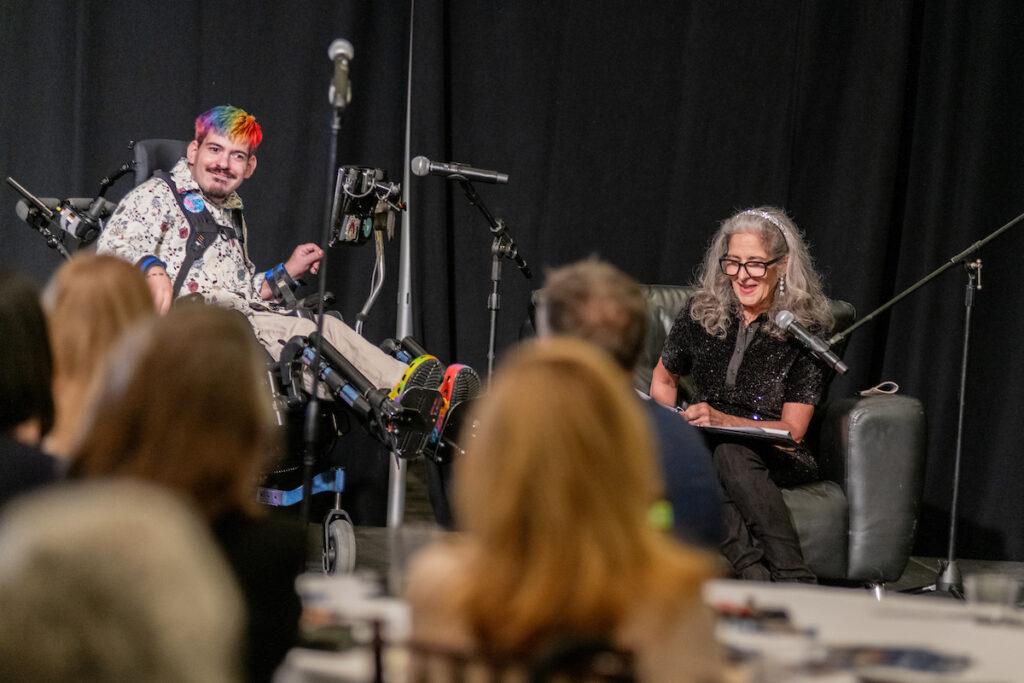 Mark and Ann on stage together.