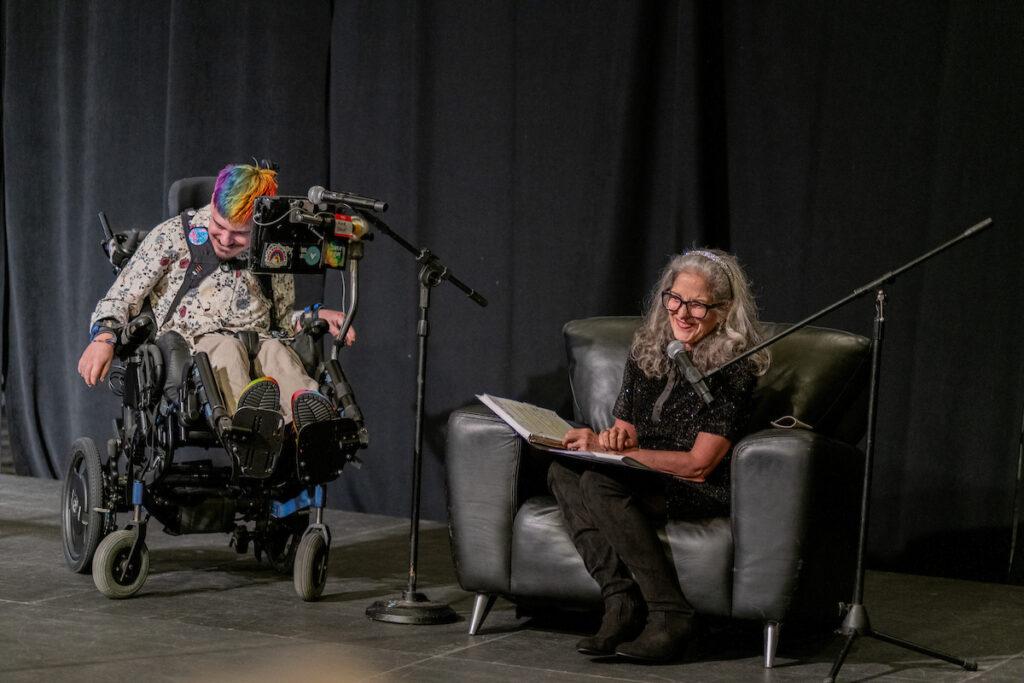 Ann Talman and Mark Steidl on stage for the main program.
