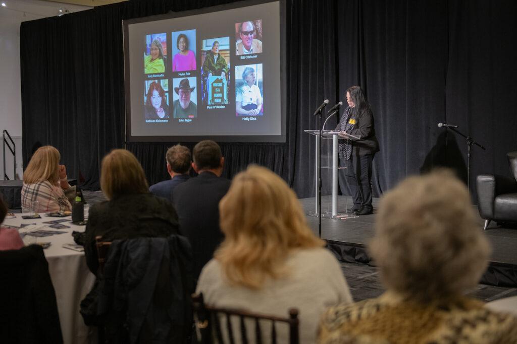 Cindy Leonard gives a presentation - 10 years of the Consortium.