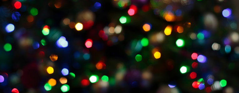 blurred holiday lights