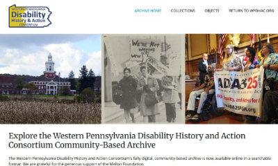 Screenshot of the home page of the Consortium's online archive